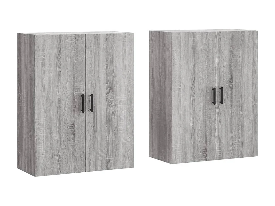 Mobili a Parete 2 pz Grigio Sonoma 69,5x34x90 cm