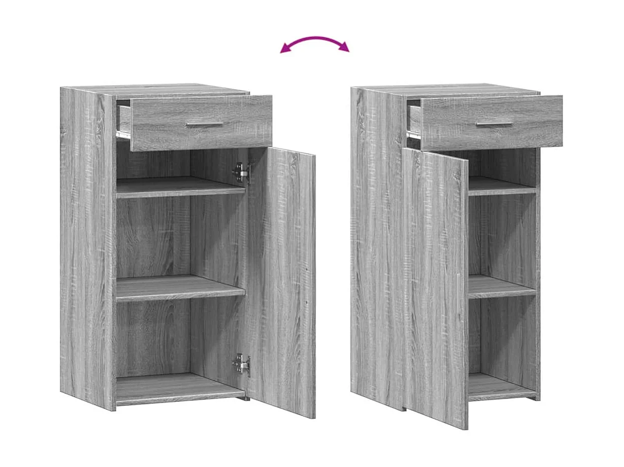 Buffet sonoma gris 45x42,5x93 cm bois d'ingénierie