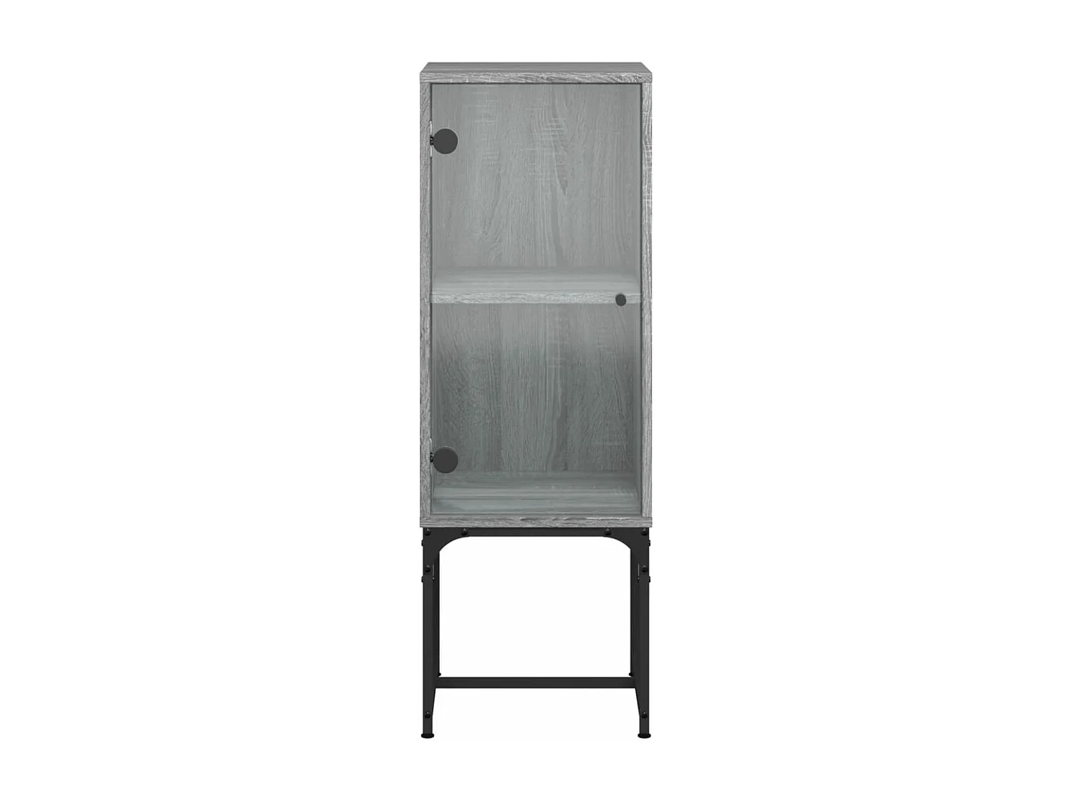 Mobile a Muro con Anta in Vetro Grigio Sonoma 35x37x100 cm