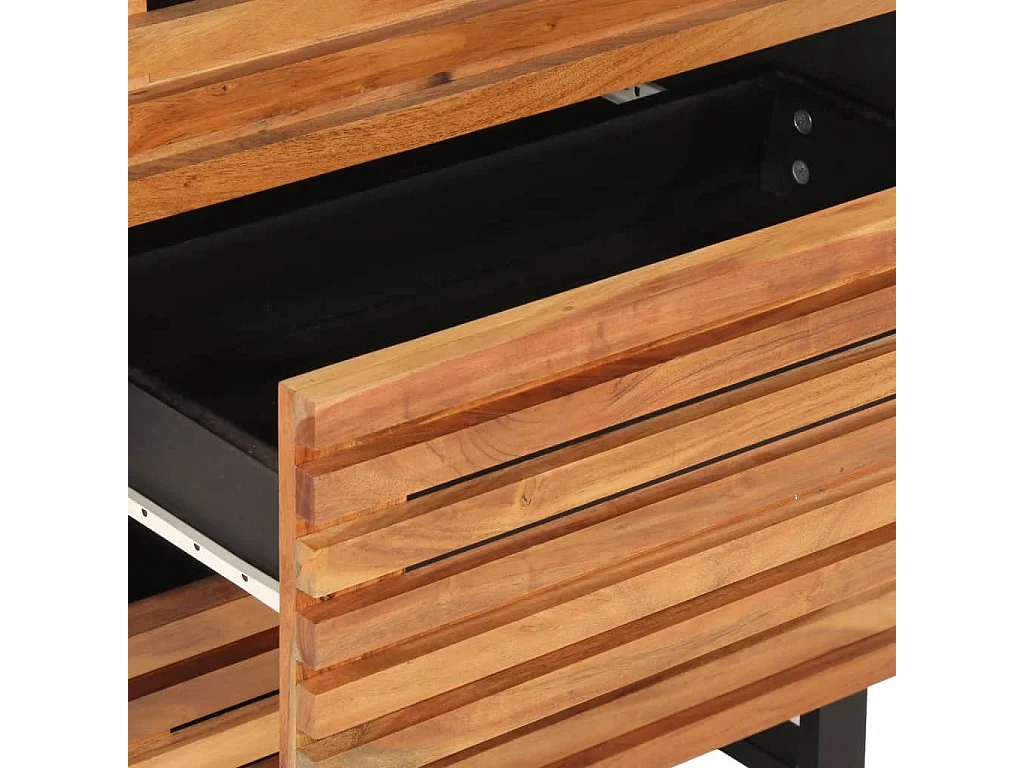 Buffets 3 pcs 60x34x75 cm bois d'acacia massif