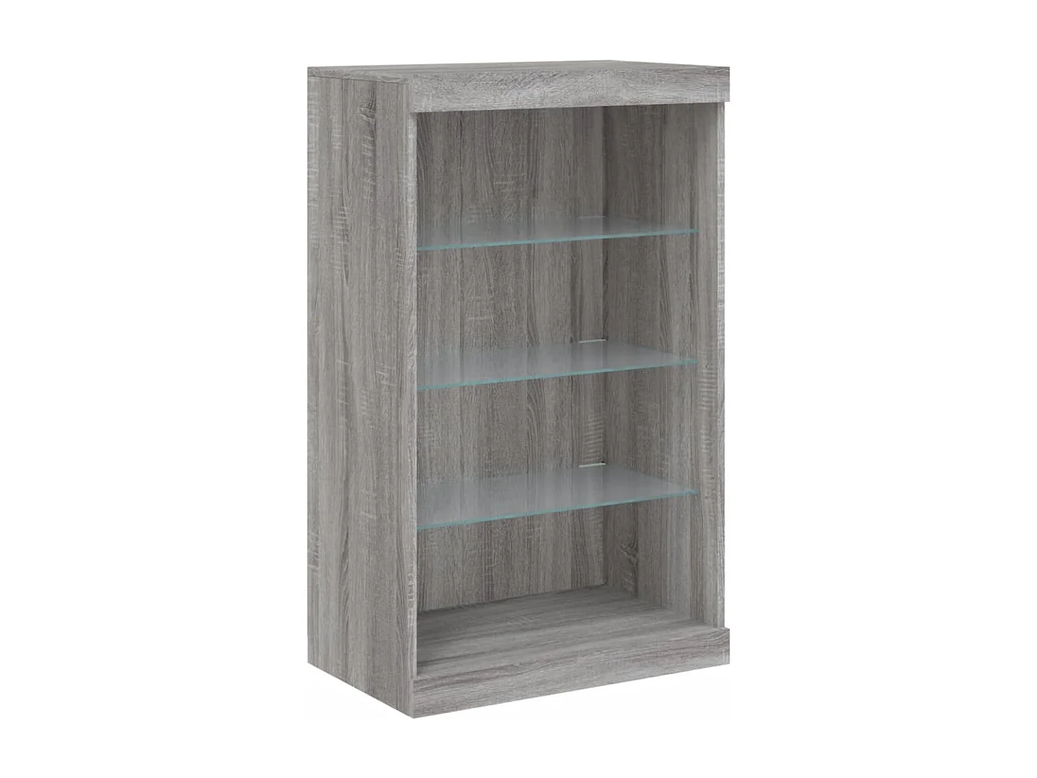 Credenza con Luci LED Grigio Sonoma 181,5x37x100 cm