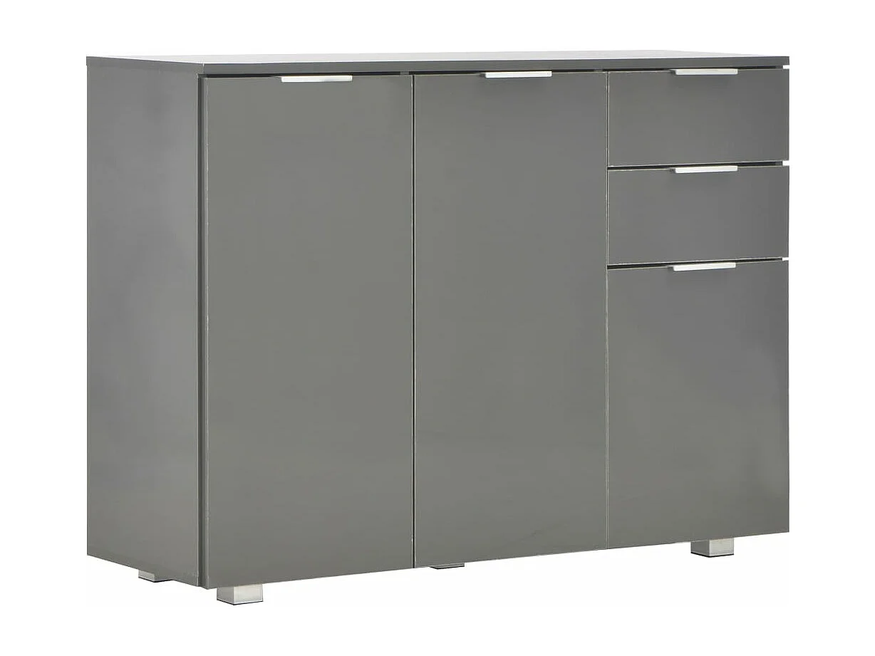 Buffet Gris brillant 107x35x80,5 cm
