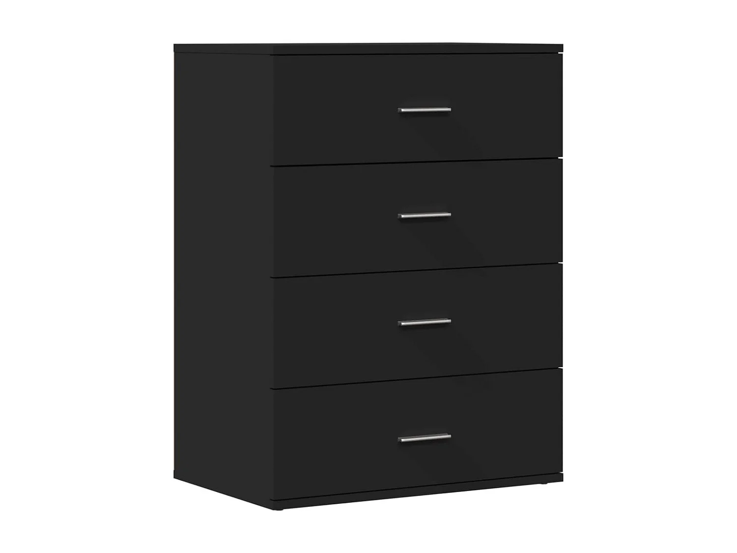 Buffet noir 60x39x80 cm bois d'ingénierie