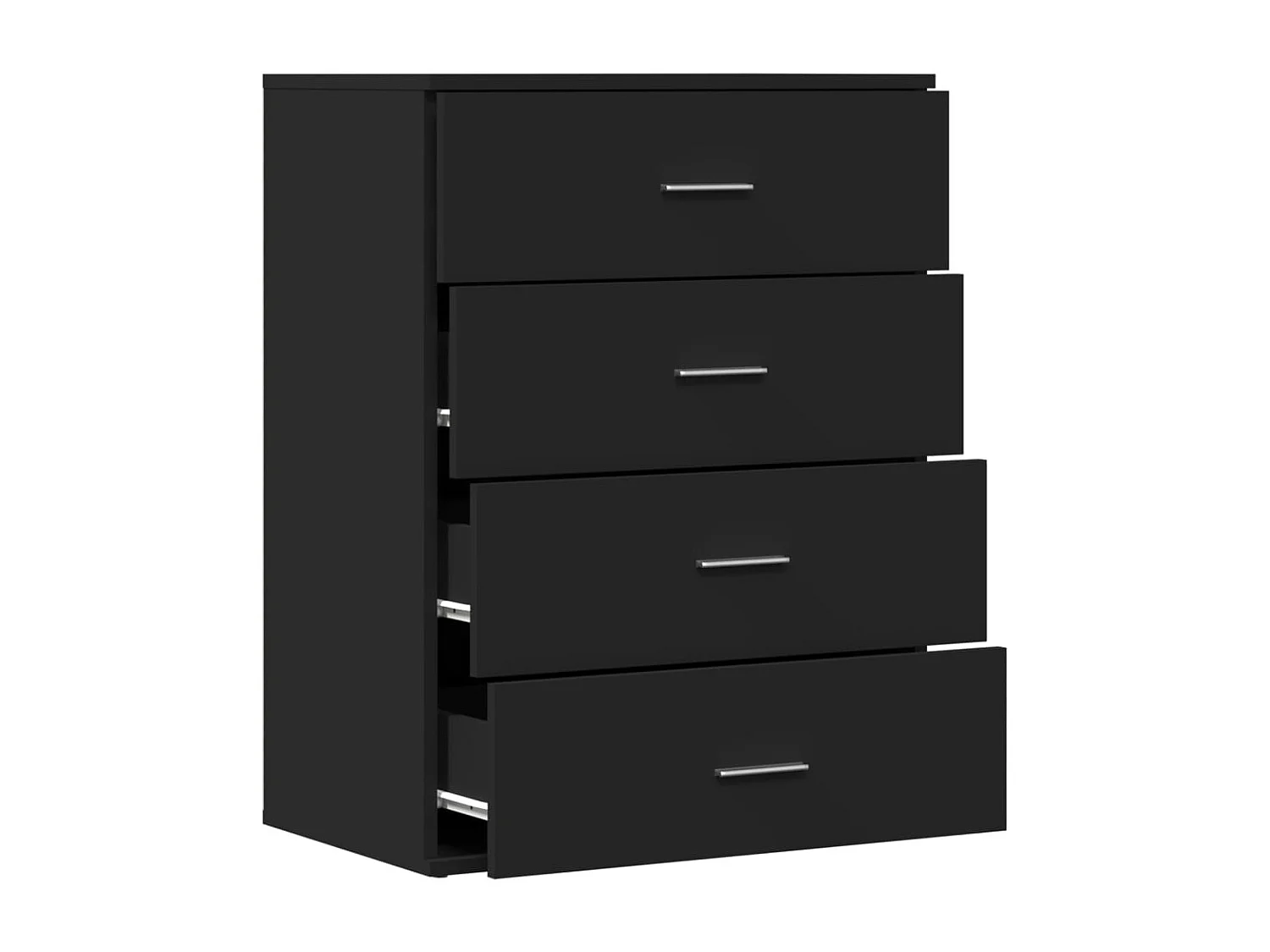 Buffet noir 60x39x80 cm bois d'ingénierie