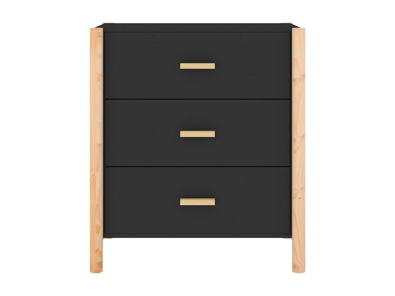 Aparador 62x38x70 cm derivados de madeira preto