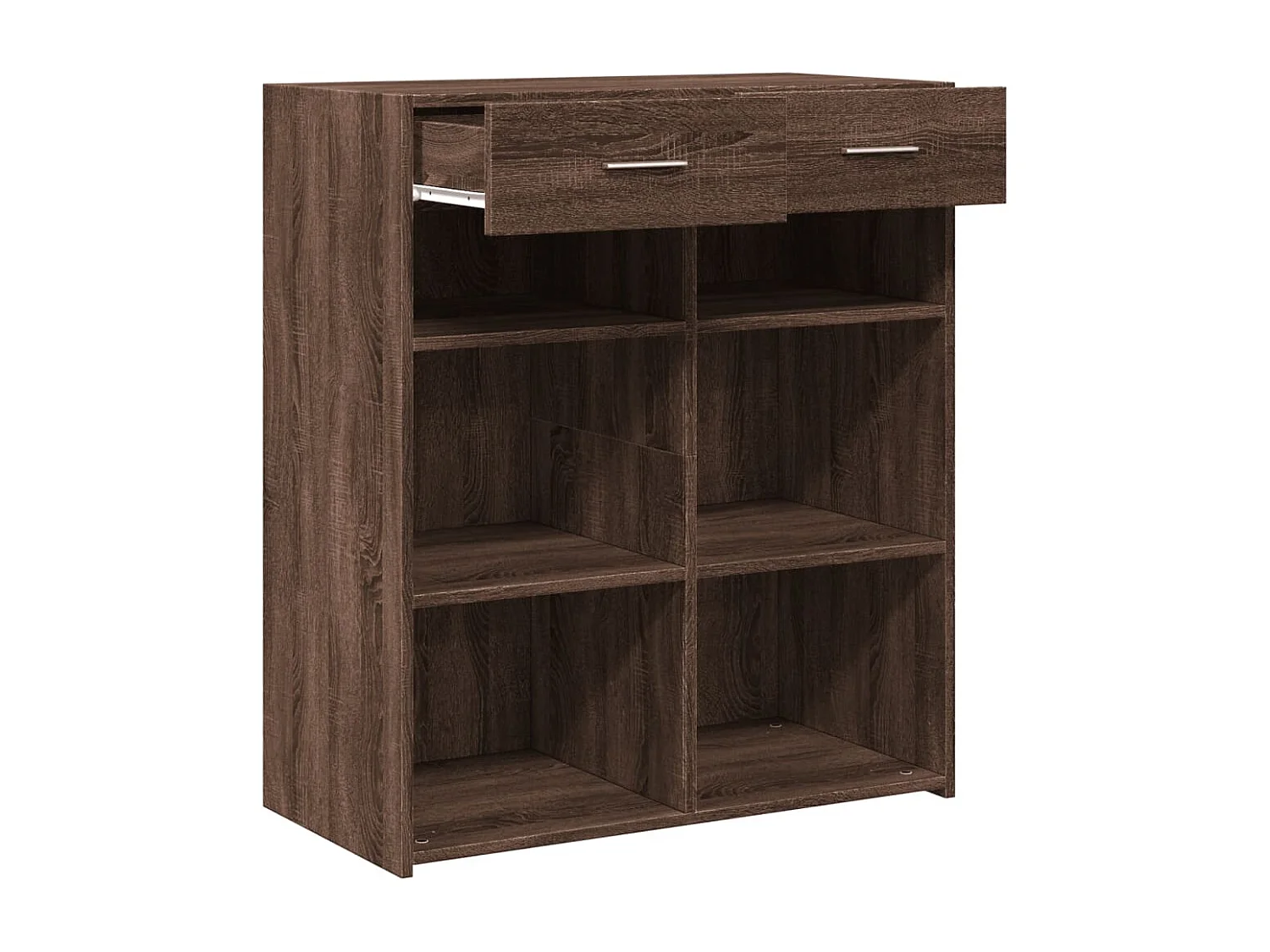 Credenza Rovere Marrone 80x42,5x93 cm in Legno Multistrato