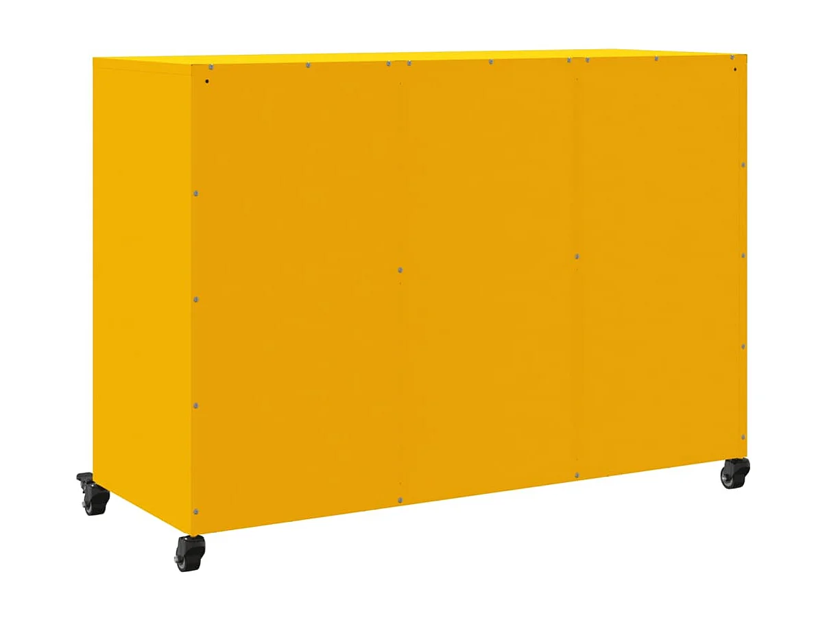 Aparador 100,5x39x72 cm aço amarelo mostarda