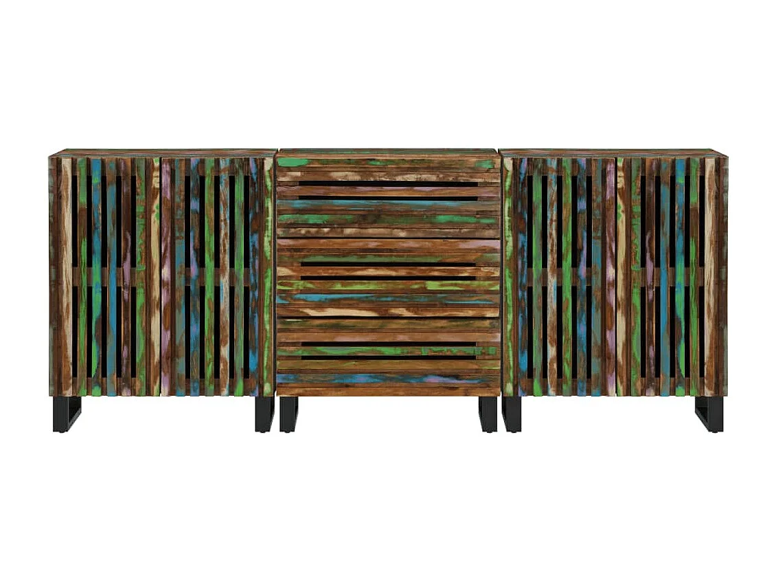 Buffets 3 pcs 60x34x75 cm bois d'acacia massif