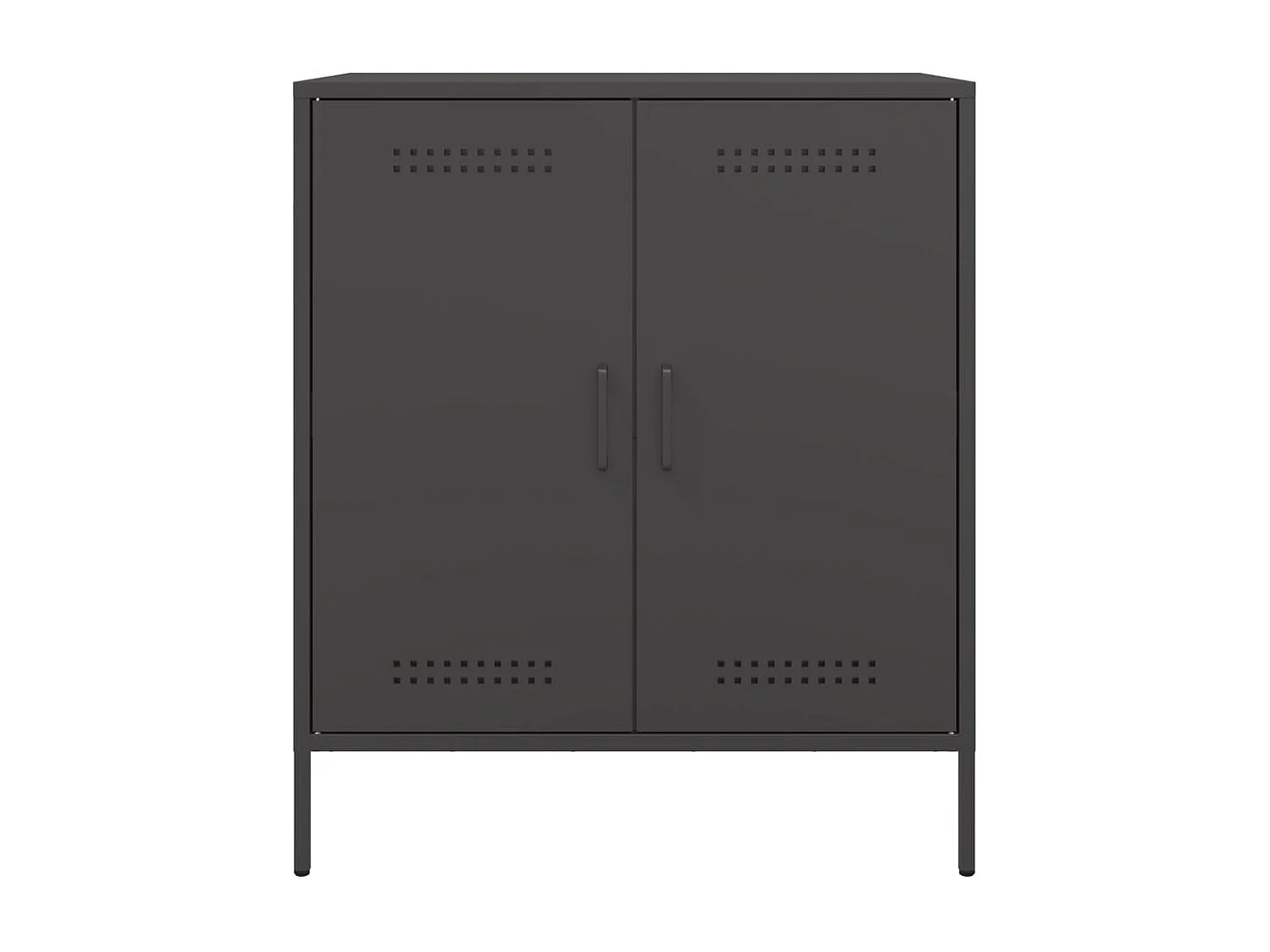 Buffet noir 68x39x79 cm acier