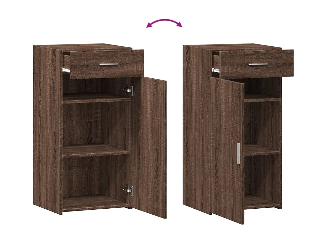 Buffet chêne marron 45x42,5x93 cm bois d'ingénierie