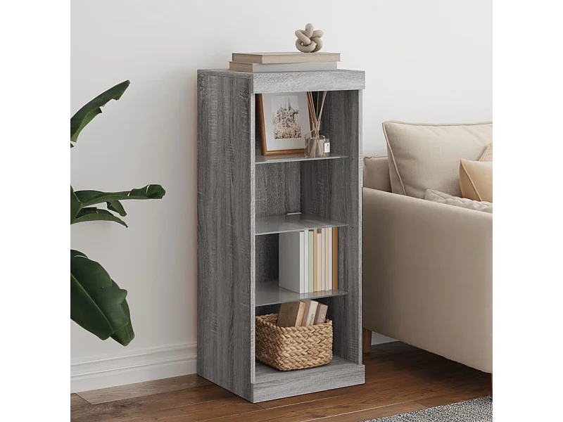 Credenza con Luci LED Grigio Sonoma 41x37x100 cm