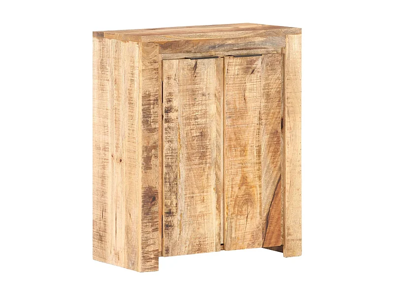 Aparador de madera de mango rugosa 59x33x75 cm