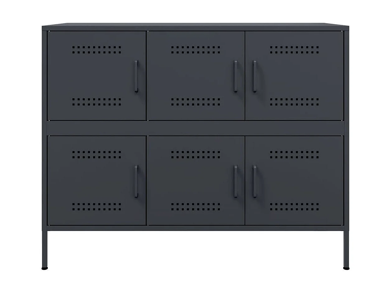 Credenza Antracite 100,5x39x79 cm in Acciaio