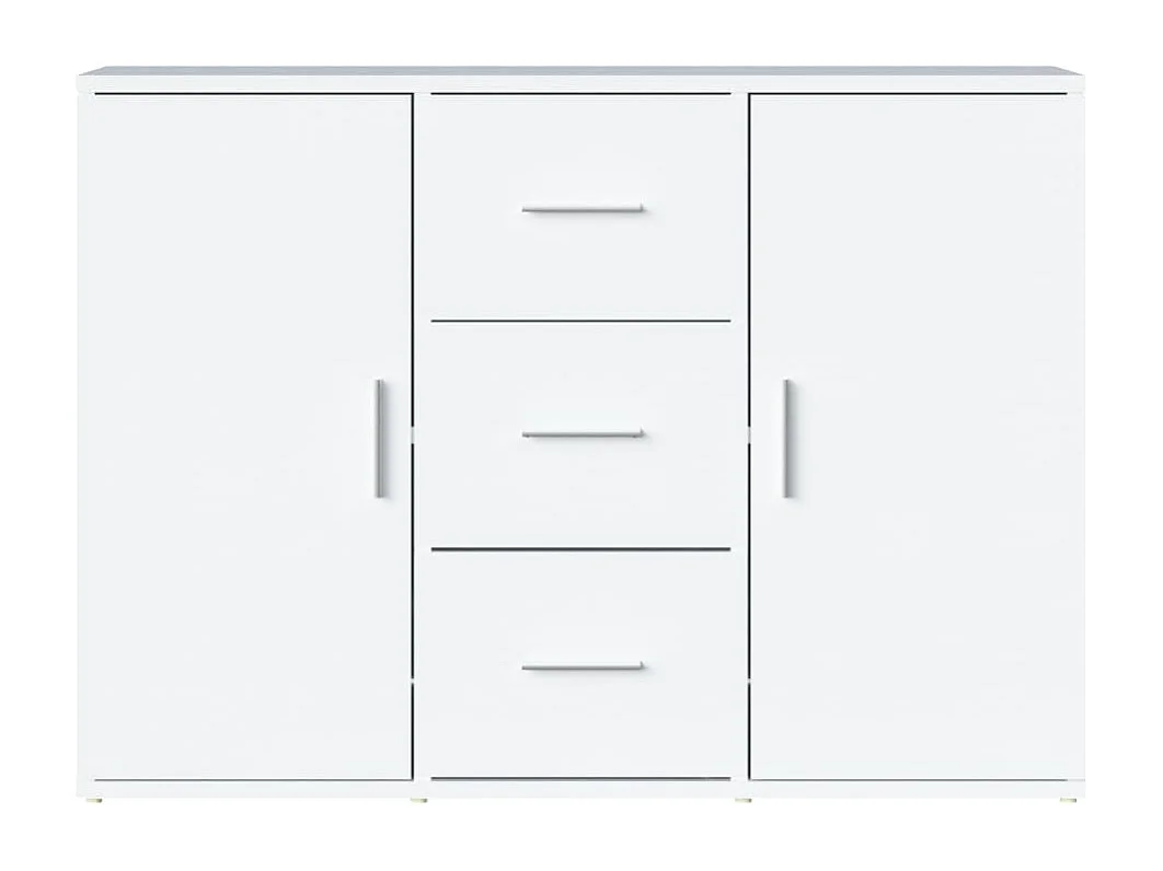 Buffet Blanc brillant 91x29,5x65 cm Bois d'ingénierie