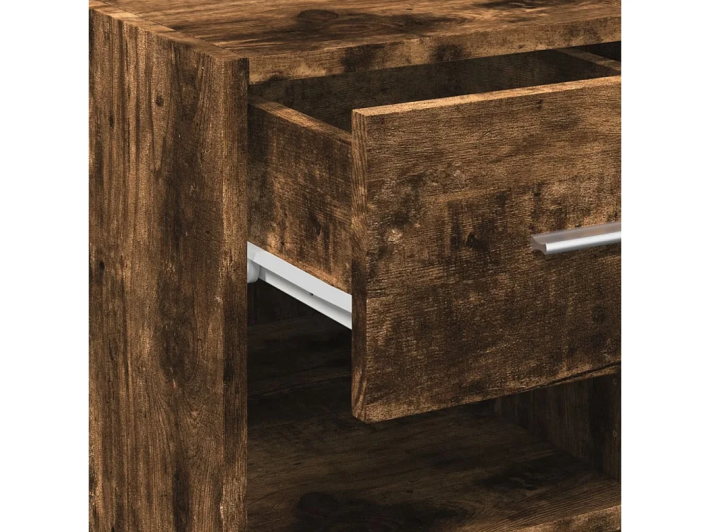 Credenza Rovere Fumo 30x42,5x93 cm in Legno Multistrato