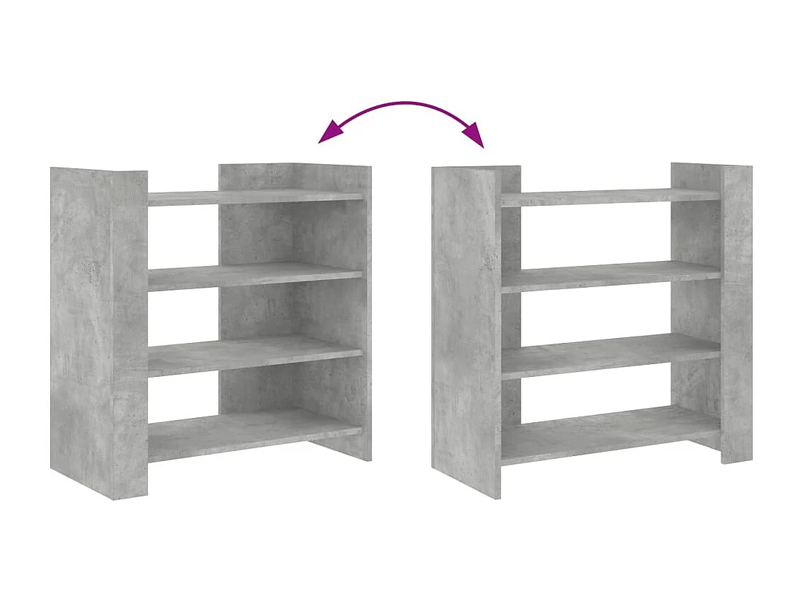 Credenza Grigio Cemento 73,5x35x75 cm in Legno Multistrato