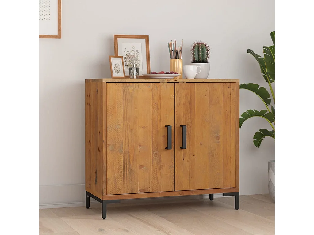 Credenza Marrone 75x35x70 cm in Legno Massello di Pino