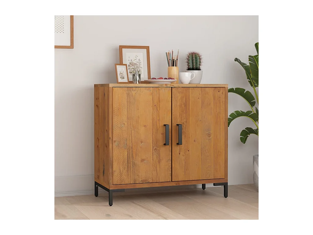 Credenza Marrone 75x35x70 cm in Legno Massello di Pino