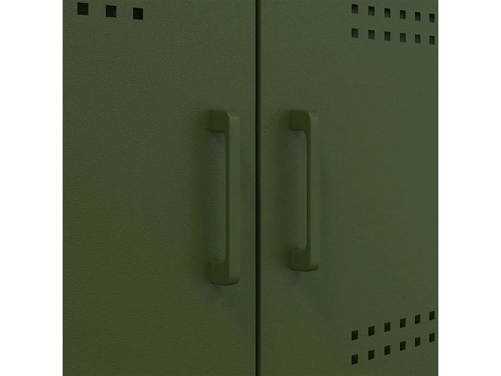 Aparador 100,5x39x79 cm aço verde-azeitona