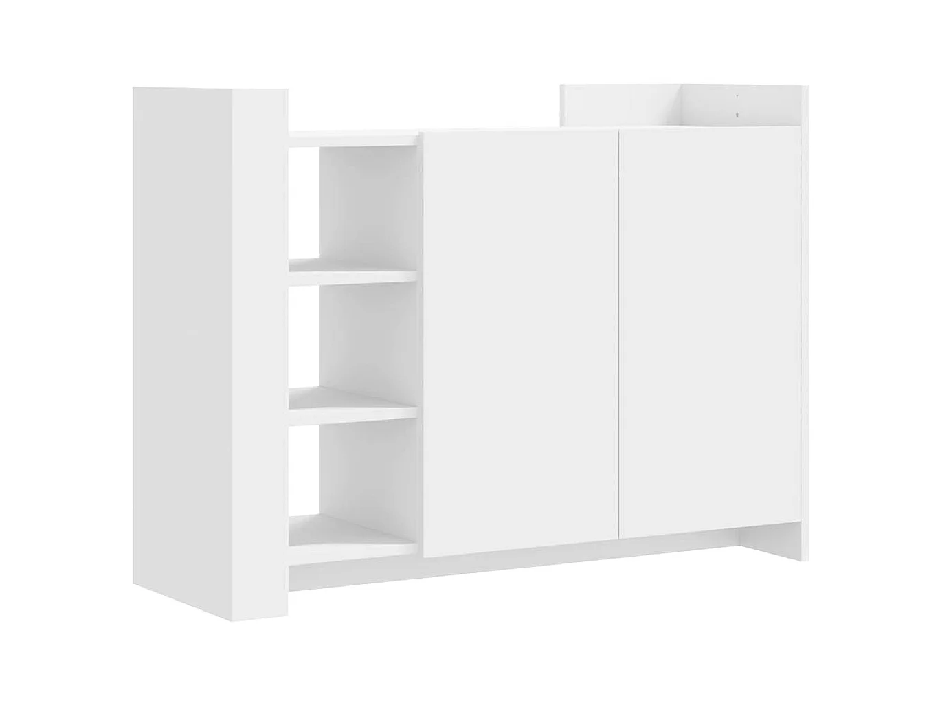 Credenza Bianca 100x35x75 cm in Legno Multistrato