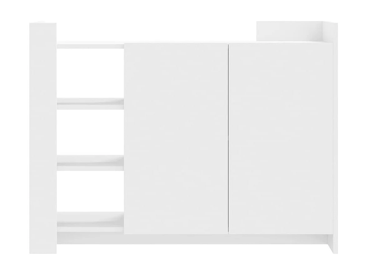 Credenza Bianca 100x35x75 cm in Legno Multistrato