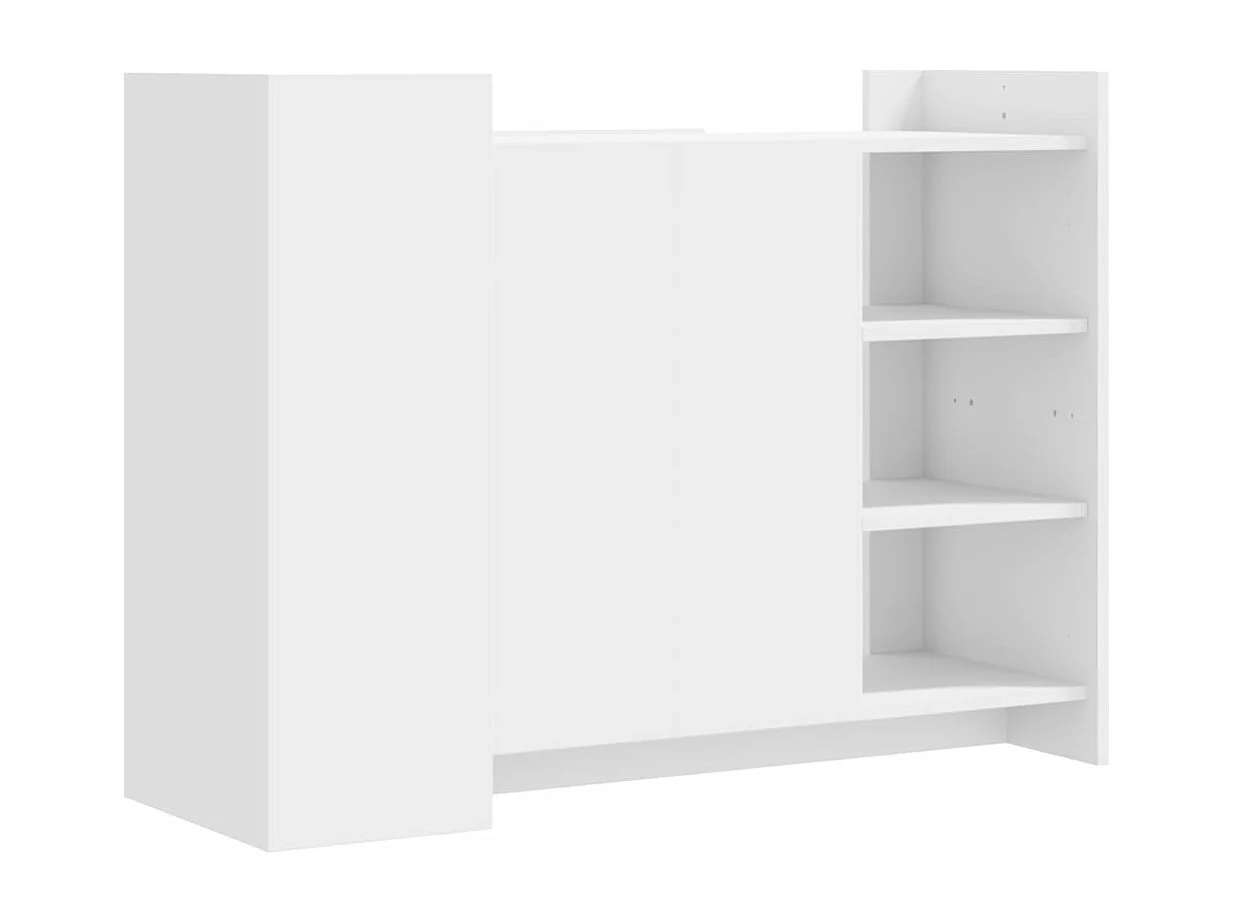Credenza Bianca 100x35x75 cm in Legno Multistrato