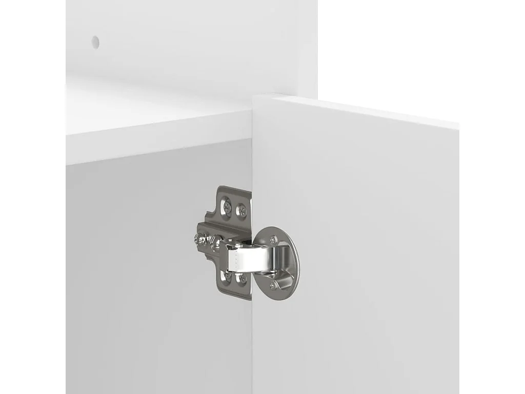 Credenza Bianca 100x35x75 cm in Legno Multistrato