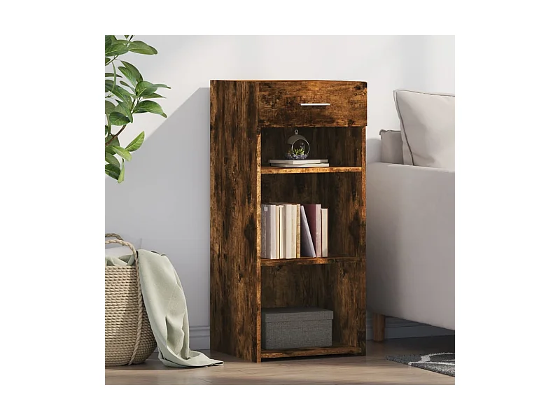 Credenza Rovere Fumo 40x42,5x93 cm in Legno Multistrato