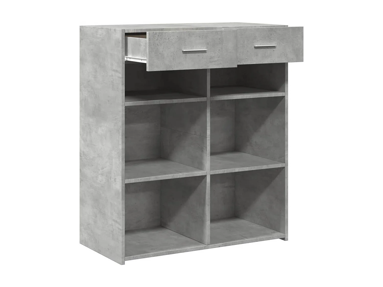 Credenza Grigio Cemento 80x42,5x93 cm in Legno Multistrato