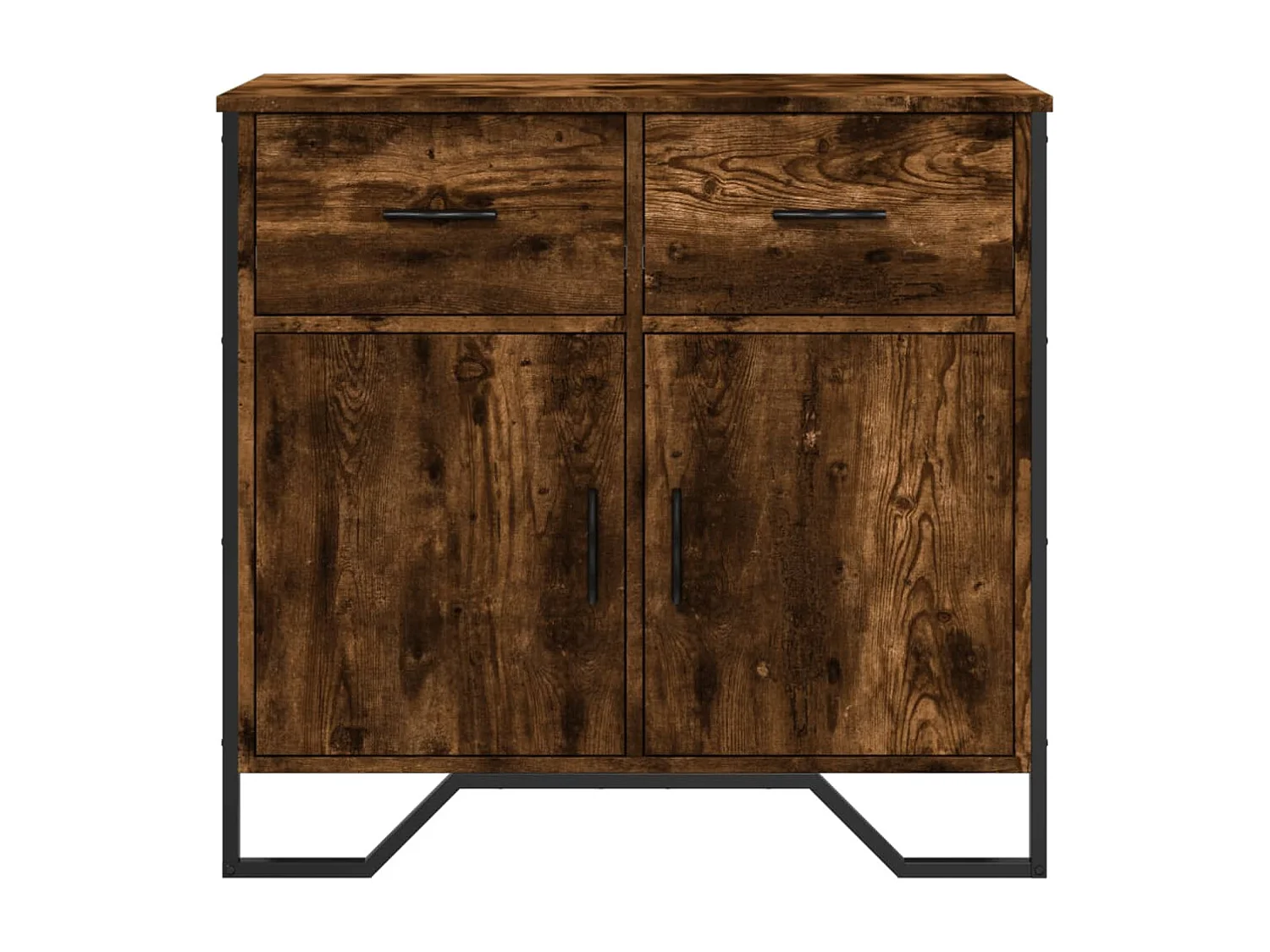 Buffet chêne fumé 79,5x35,5x74,5 cm bois d'ingénierie