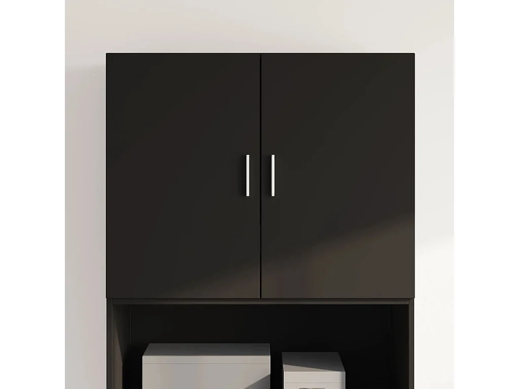 Armoire murale noir 80x42,5x64 cm bois d'ingénierie