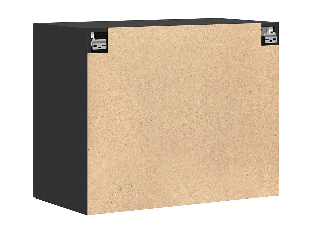 Armoire murale noir 80x42,5x64 cm bois d'ingénierie