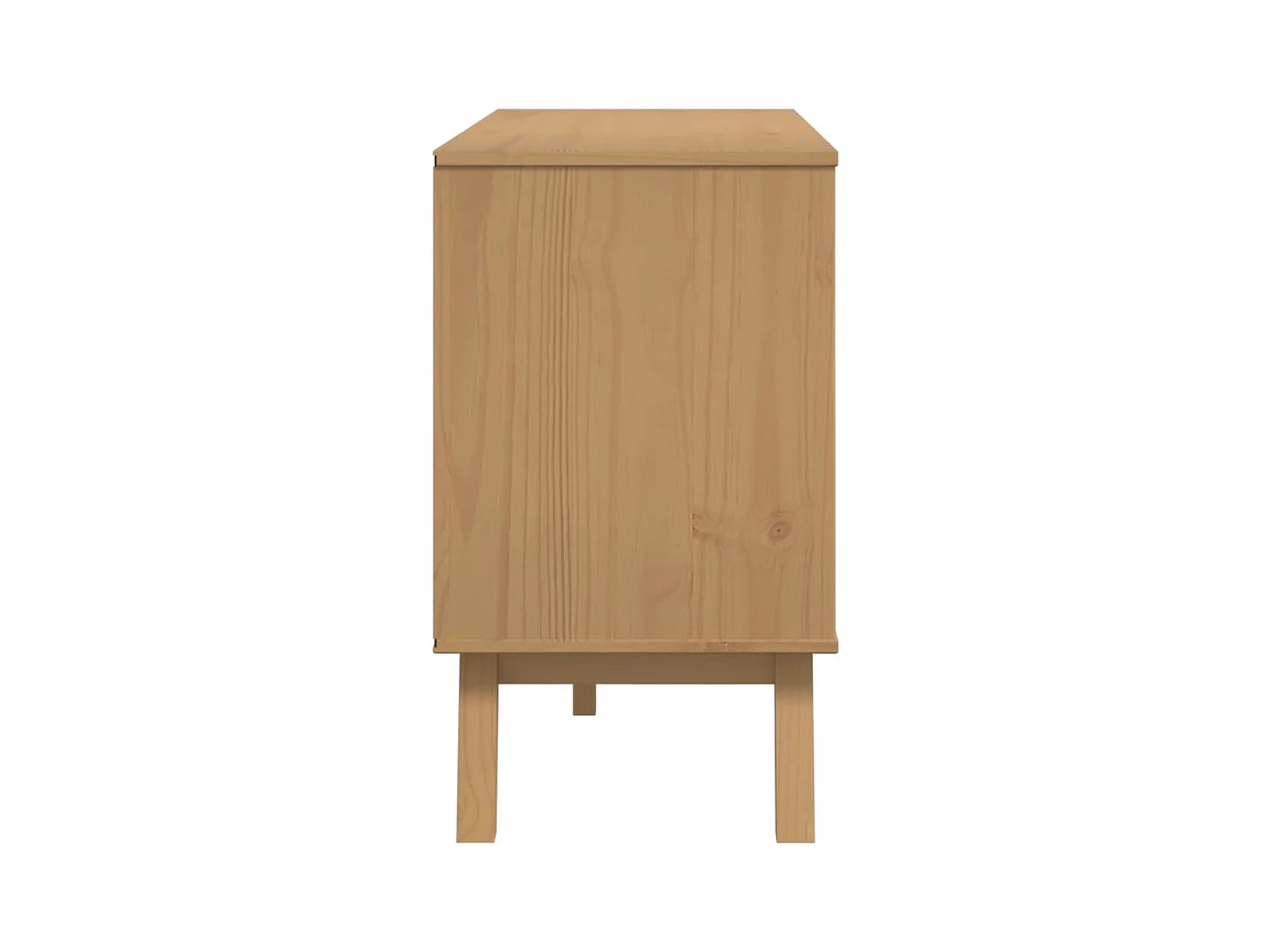 Buffet OLDEN gris et marron 114x43x73,5 cm bois massif de pin