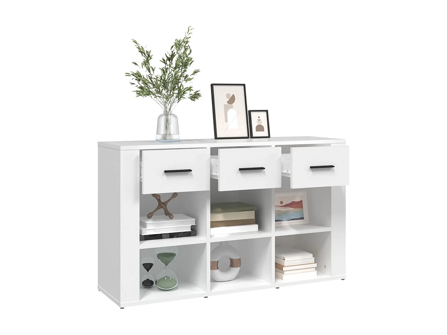 Buffet Blanc 100x30x59,5 cm Bois d'ingénierie