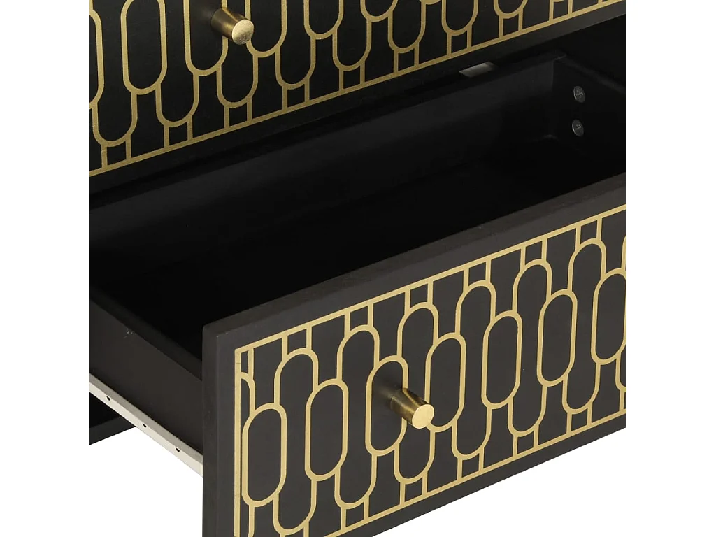 Móveis de apoio 2 pcs 60x33x75 cm madeira de mangueira maciça