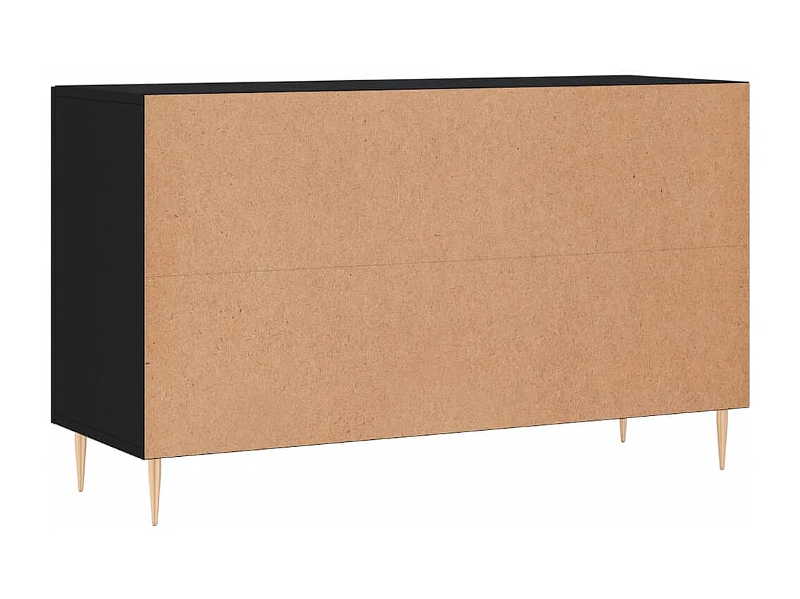 Buffet noir 100x36x60 cm bois d'ingénierie