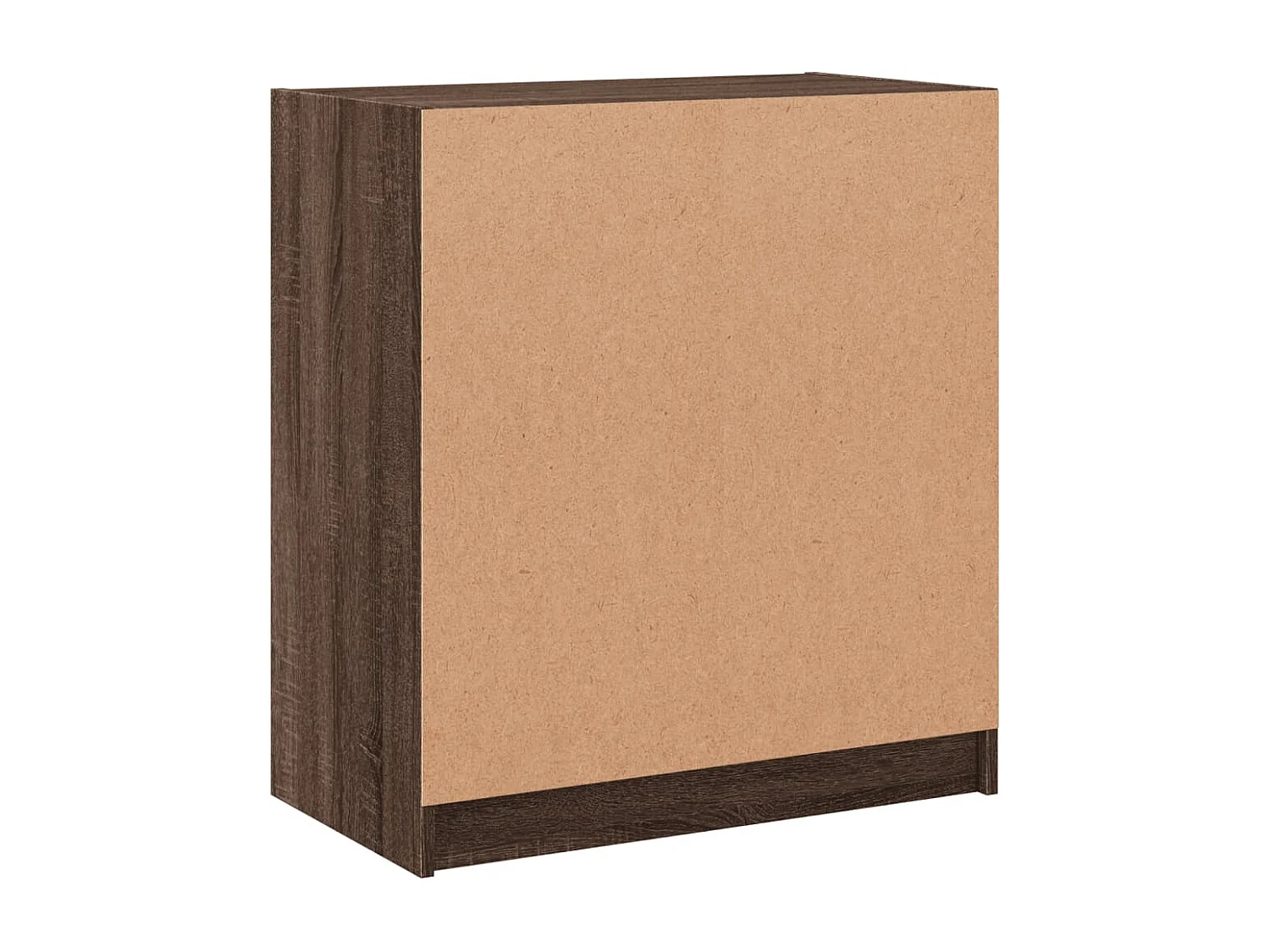 Armoire latérale avec portes en verre chêne marron 68x37x75,5cm