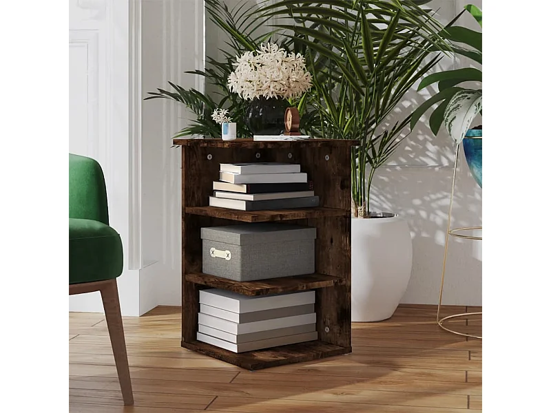 Mobiletto Laterale Rovere Fumo 35x35x55 cm in Legno Multistrato