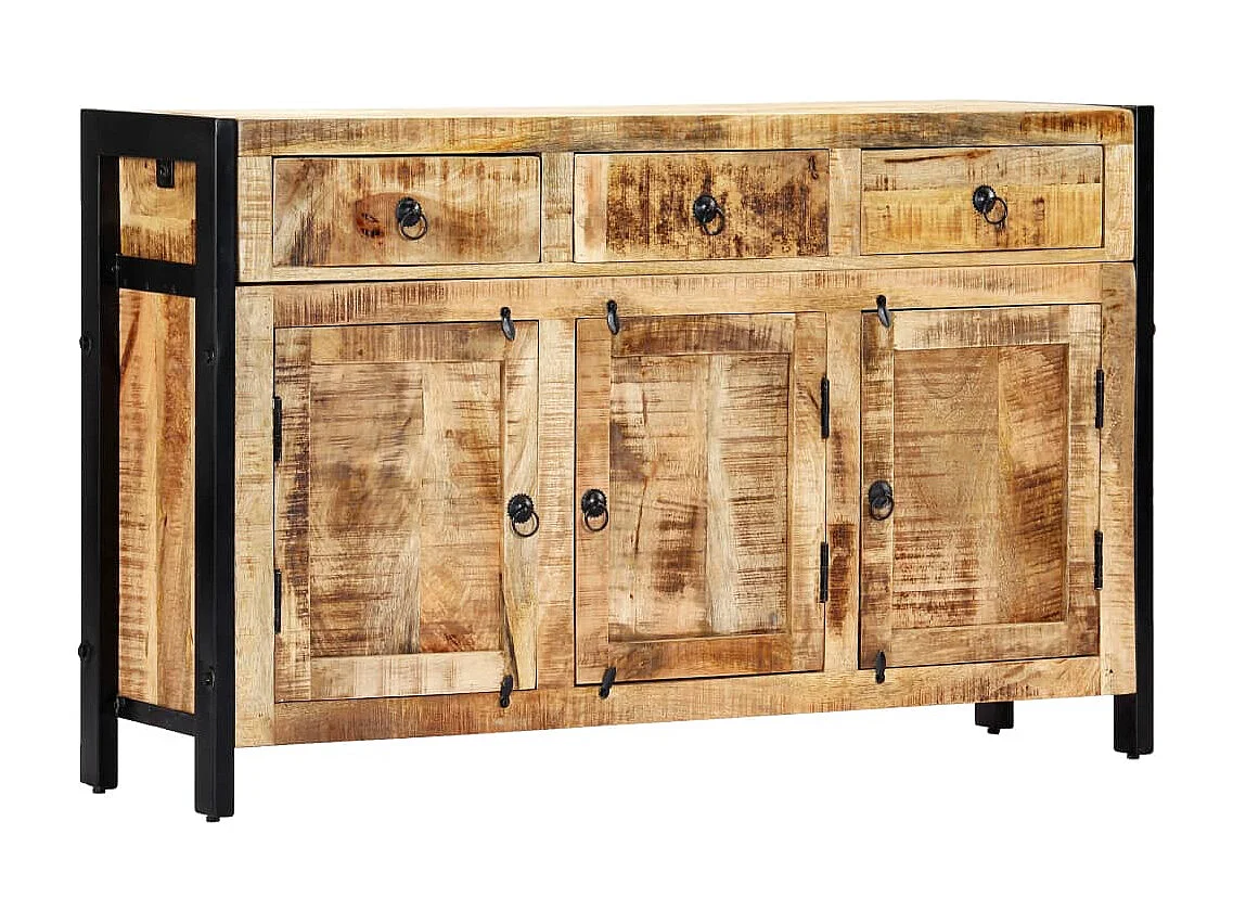 Credenza 120x35x76 cm in Legno Massello di Mango