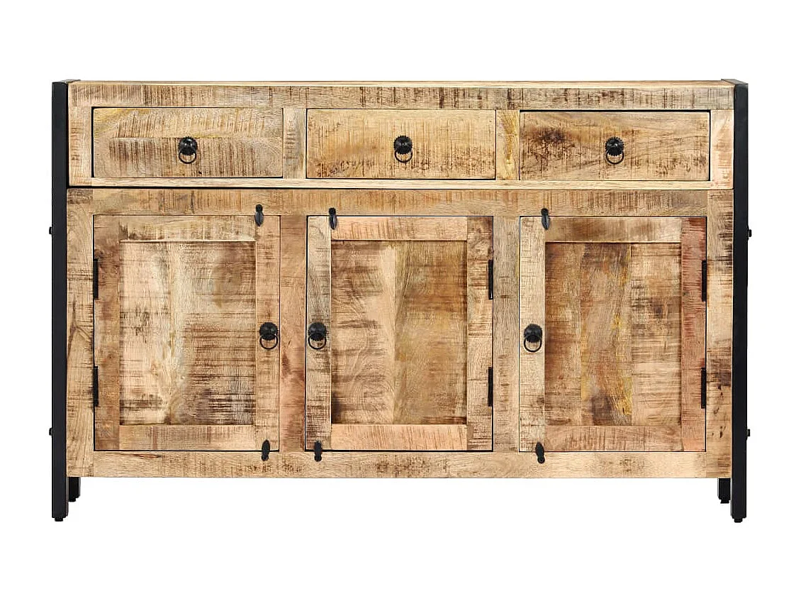 Credenza 120x35x76 cm in Legno Massello di Mango