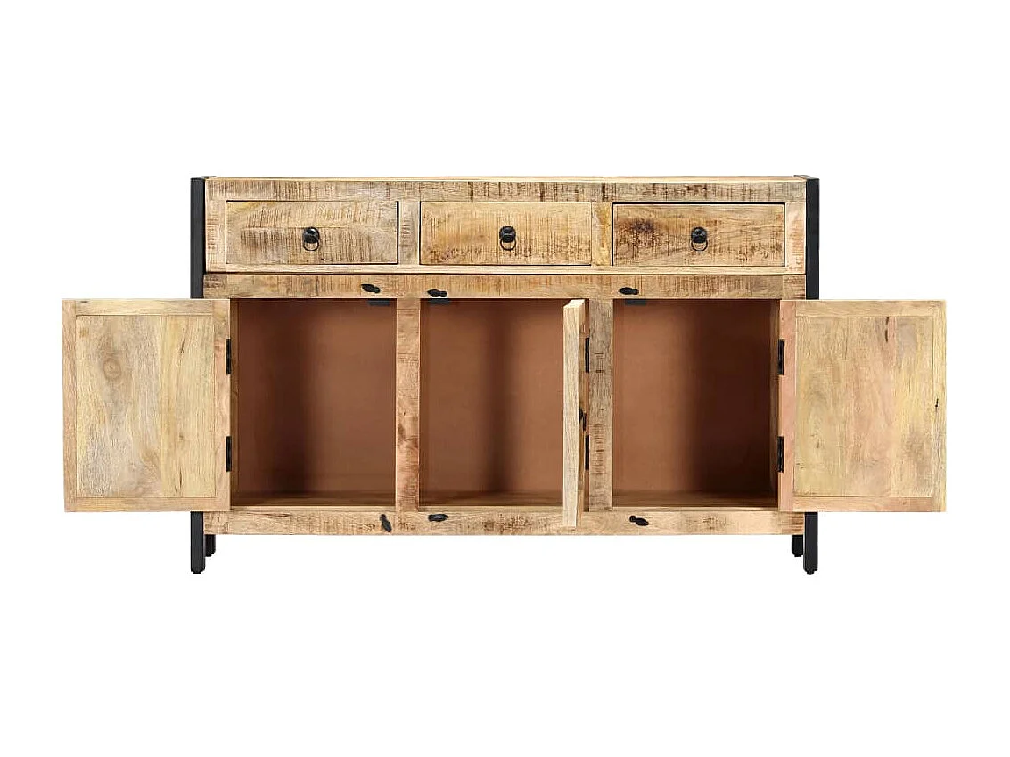 Credenza 120x35x76 cm in Legno Massello di Mango