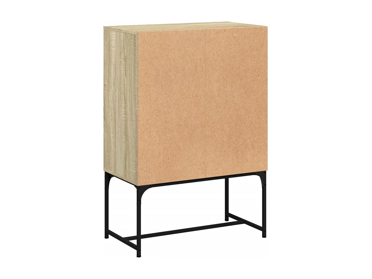 Beistellschrank mit Glastüren Sonoma-Eiche 69x37x100 cm