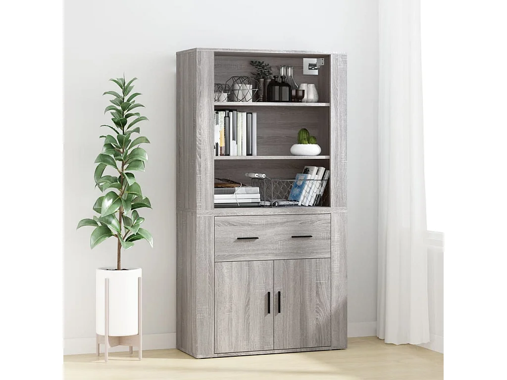 Armoire murale Sonoma gris 80x33x80 cm Bois d'ingénierie