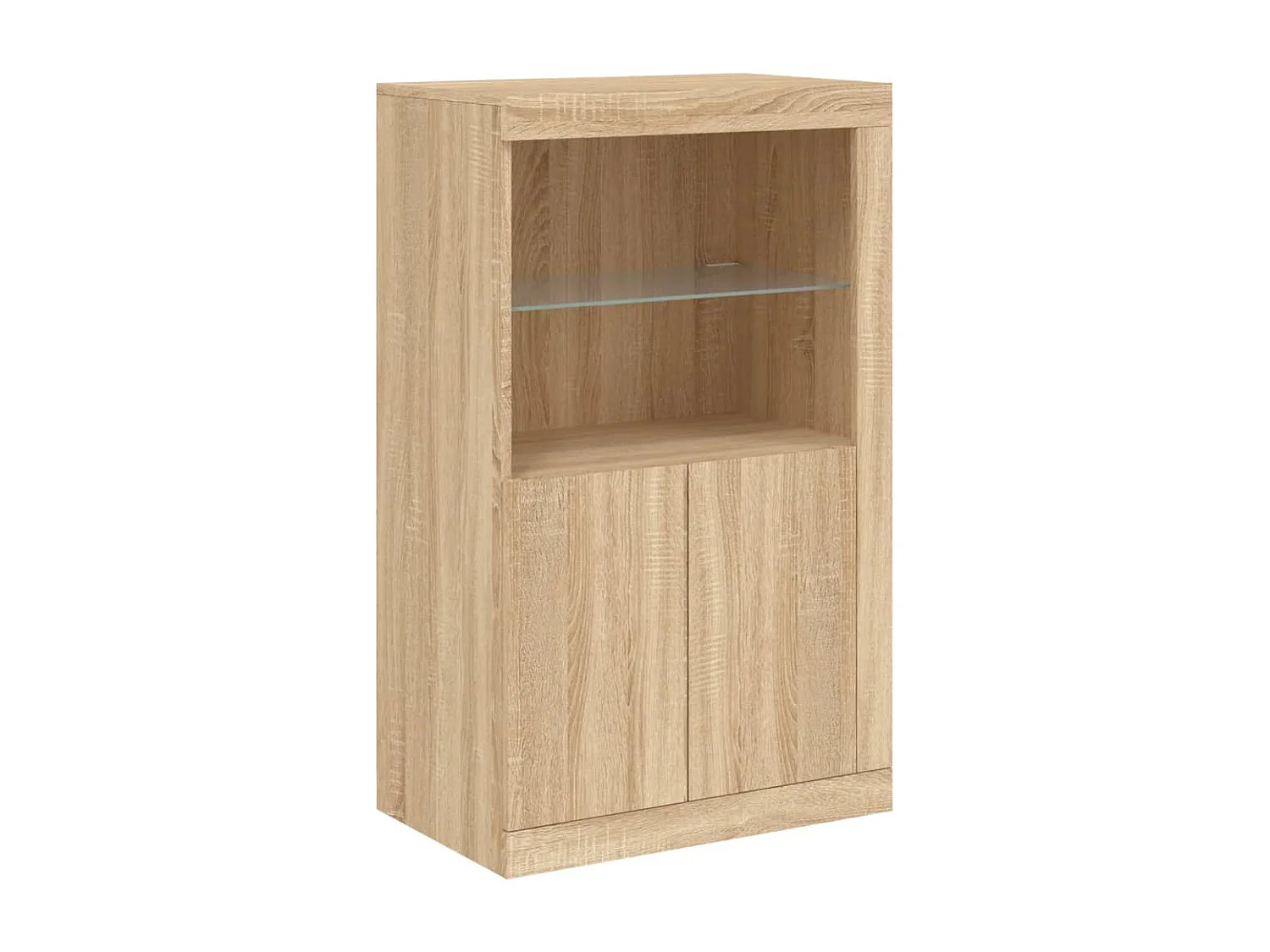 Credenza con Luci LED Rovere Sonoma 181,5x37x100 cm