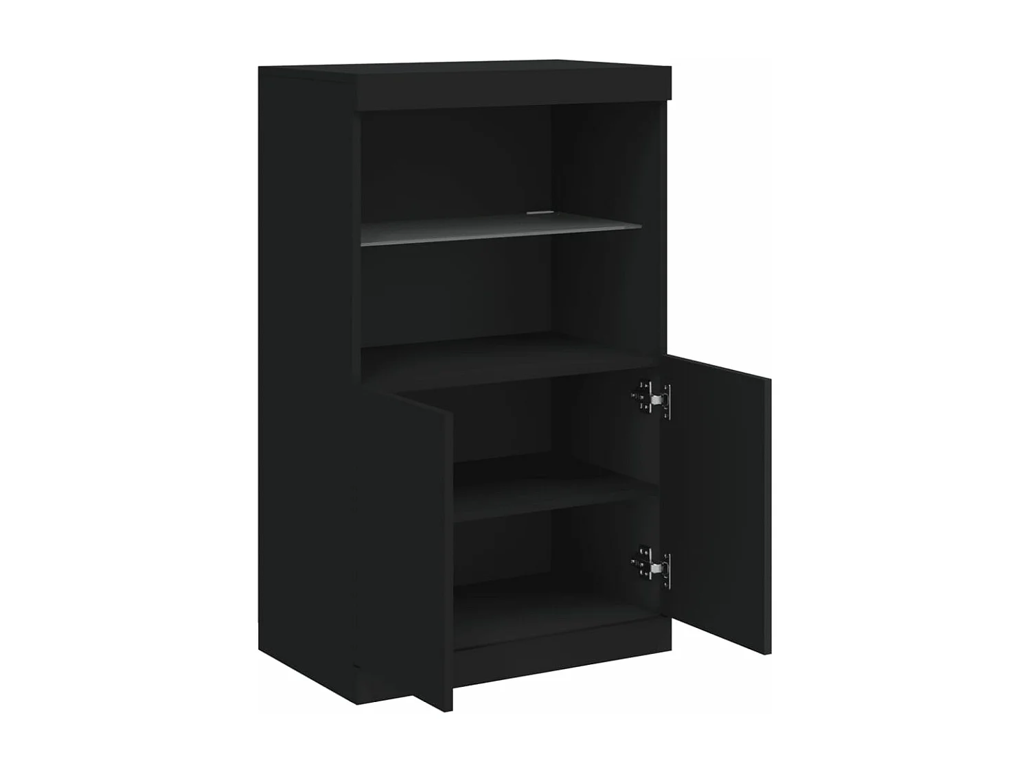 Sideboard mit LED-Leuchten Schwarz 60,5x37x100 cm