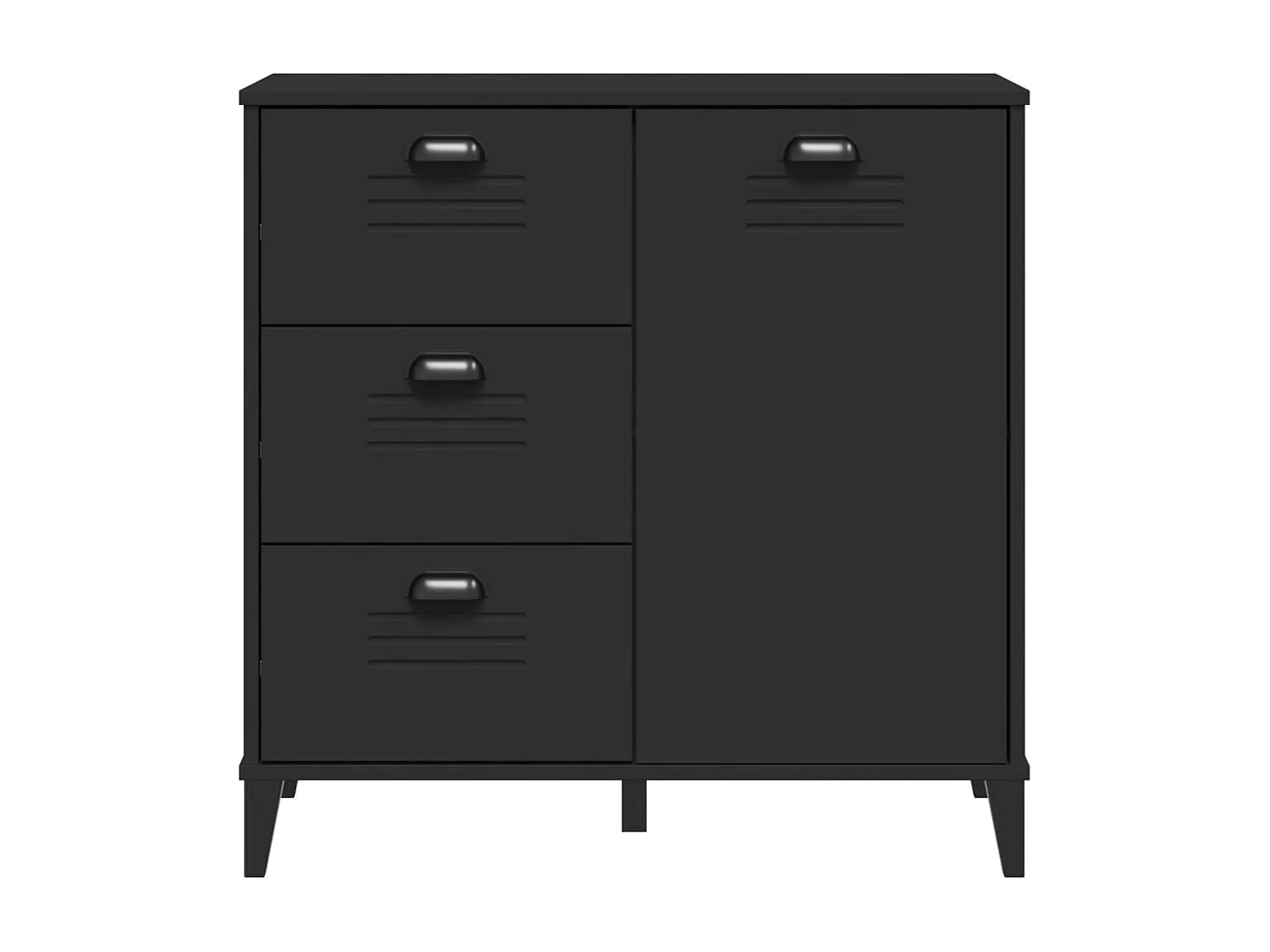 Sideboard VIKEN Schwarz 80x40x80 cm Holzwerkstoff