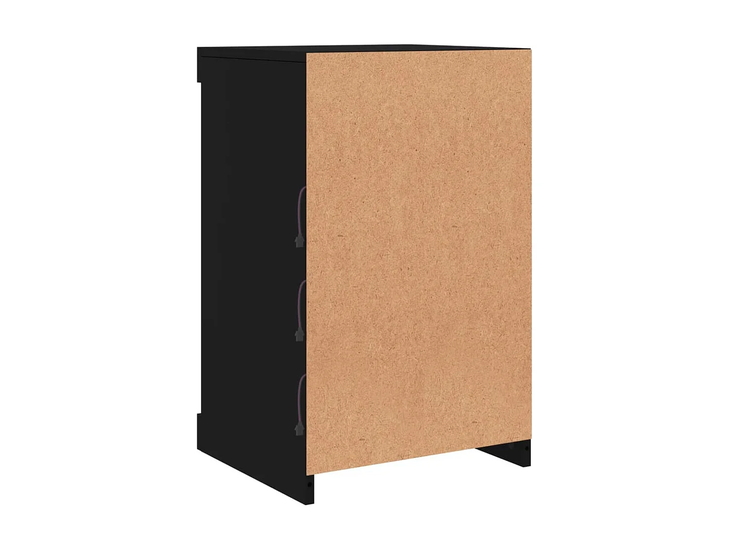 Credenza con Luci LED Nera 41x37x67 cm