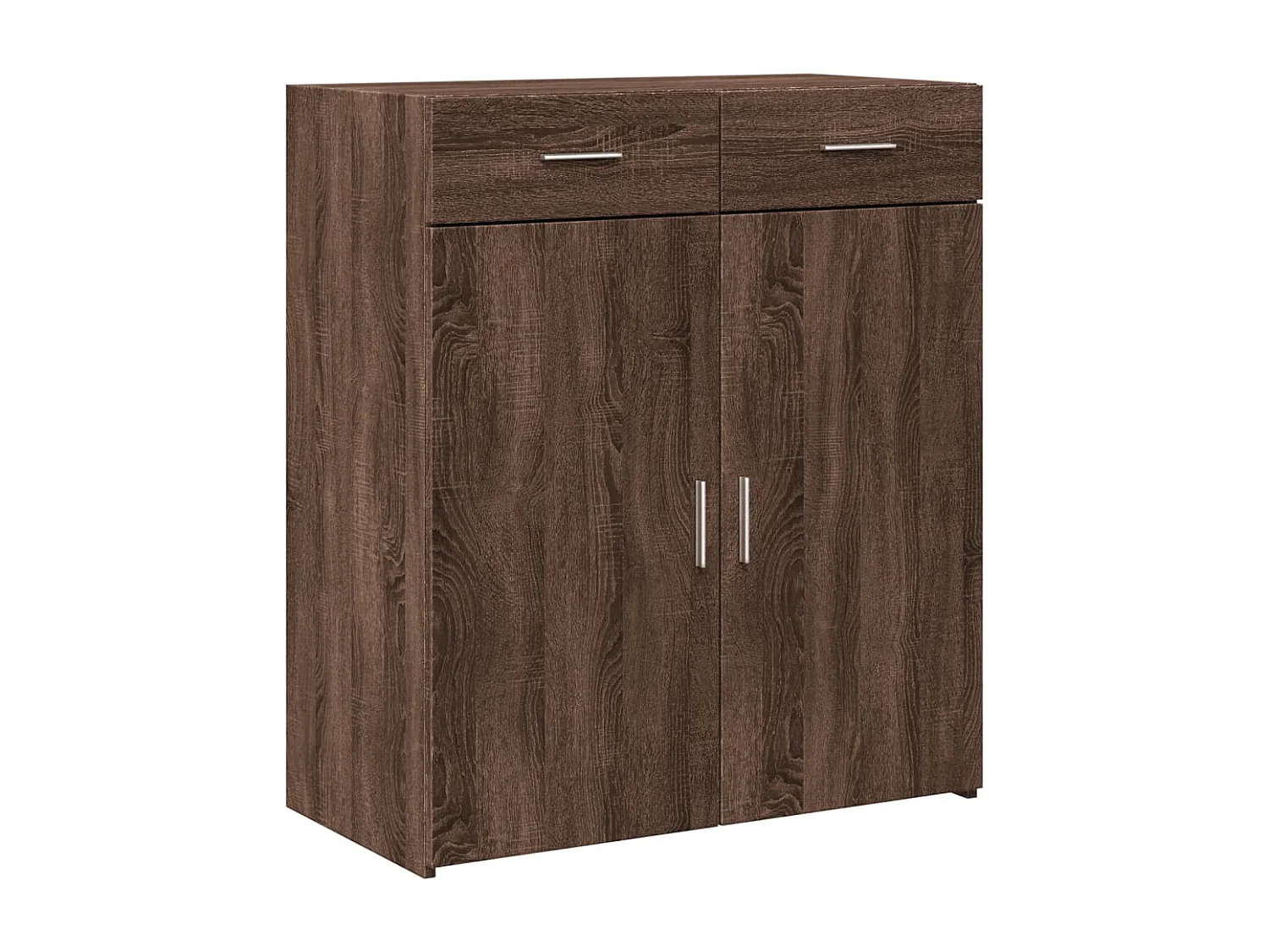 Credenza Rovere Marrone 80x42,5x93 cm in Legno Multistrato