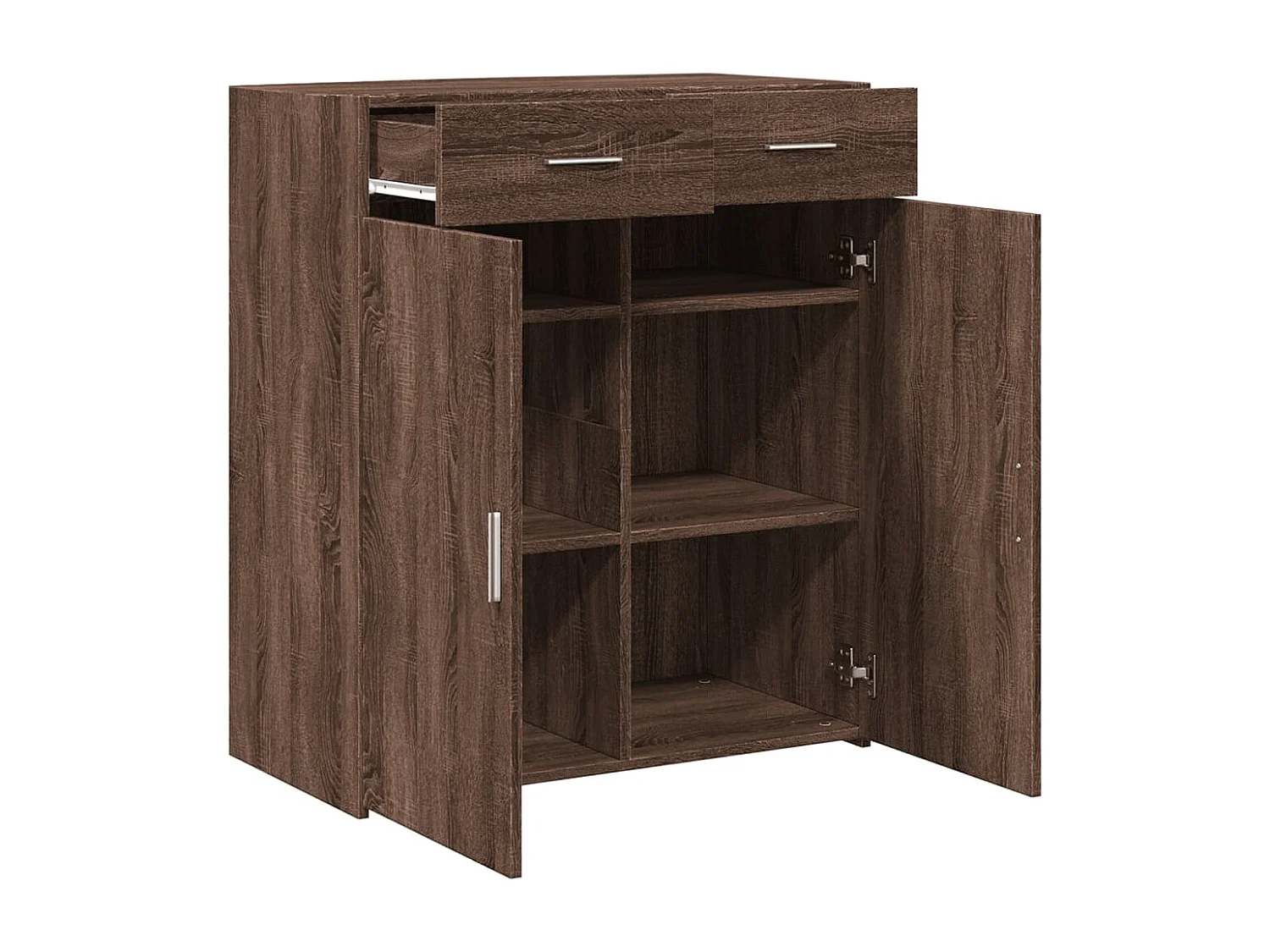 Credenza Rovere Marrone 80x42,5x93 cm in Legno Multistrato