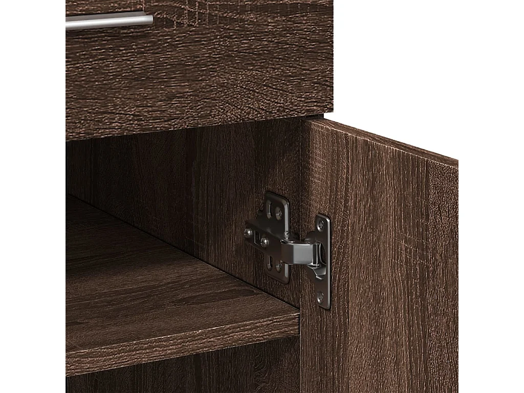 Credenza Rovere Marrone 80x42,5x93 cm in Legno Multistrato